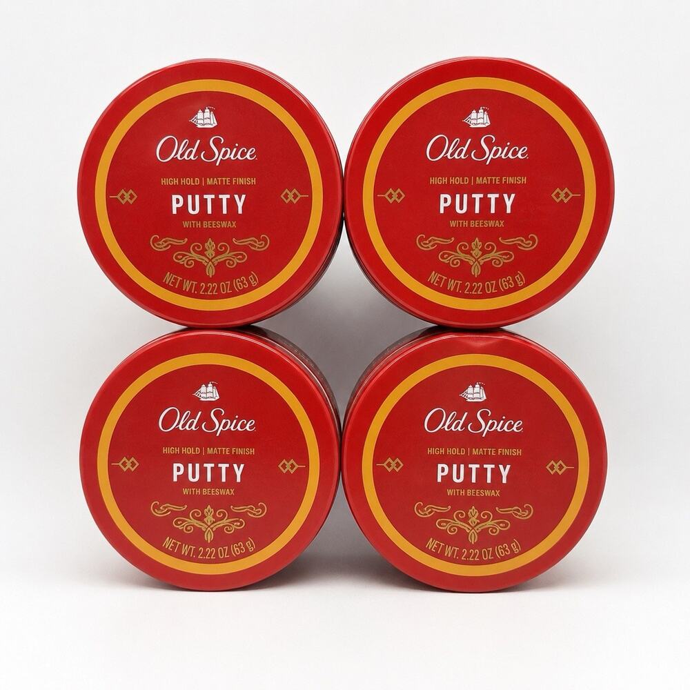 4 Pack Old Spice Putty Beeswax High Hold Matte 2.22 oz